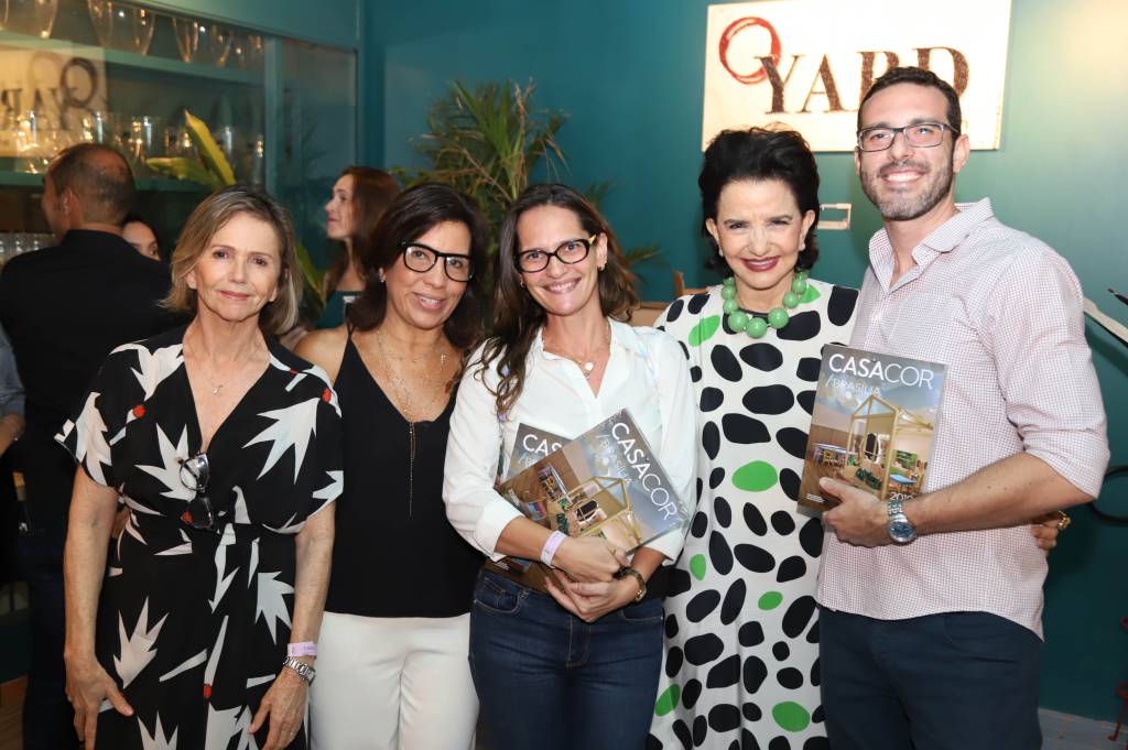 Sheila Podestá, Eliane Martins, Raquel Beck, Rodrigo Xavier e Moema Leão – crédito Gilberto Cardoso